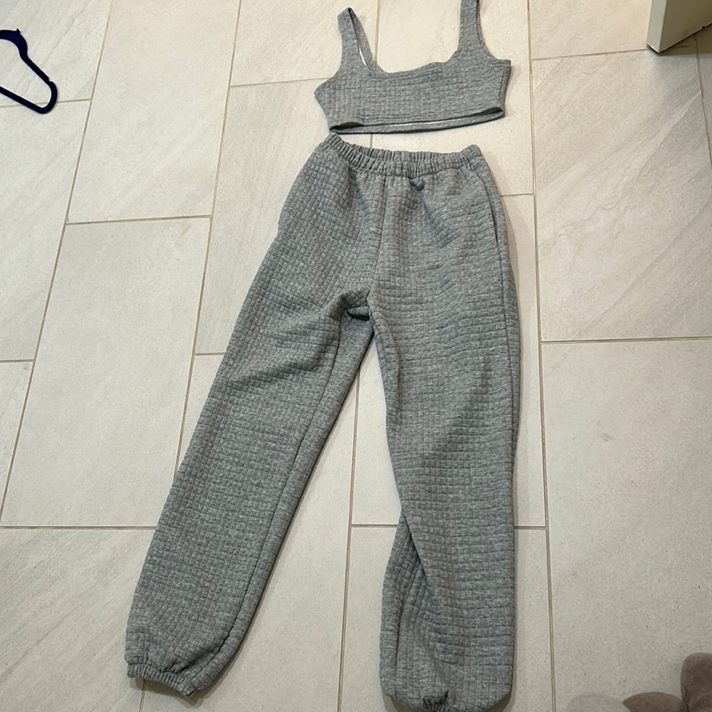 Grey sweat set